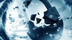 Genetic strand of DNA being broken open