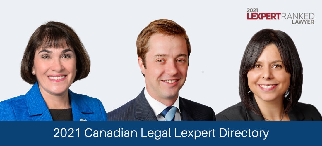 2021 Canadian Legal Lexpert Directory Anna Esposito, Criag Ross and Maria Ruberto