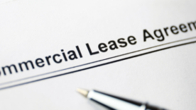 Legal document Commercial Lease Agreement on paper