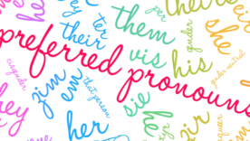 Preferred Pronouns on a white background.