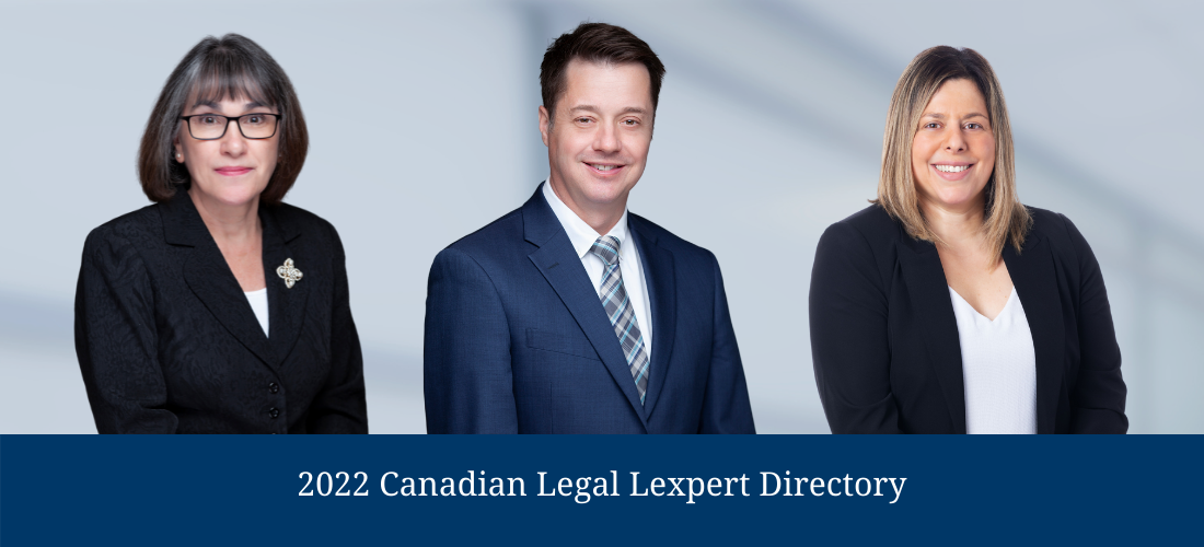 Anna, Craig & Maria 2022 Canadian Lexpert Directory