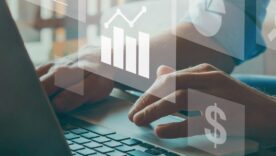 Business analytics intelligence BI concept, KPI, financial charts to analyze profit and finance performance of company