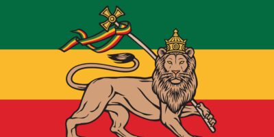 Rastafarian Flag with the Lion of Judah