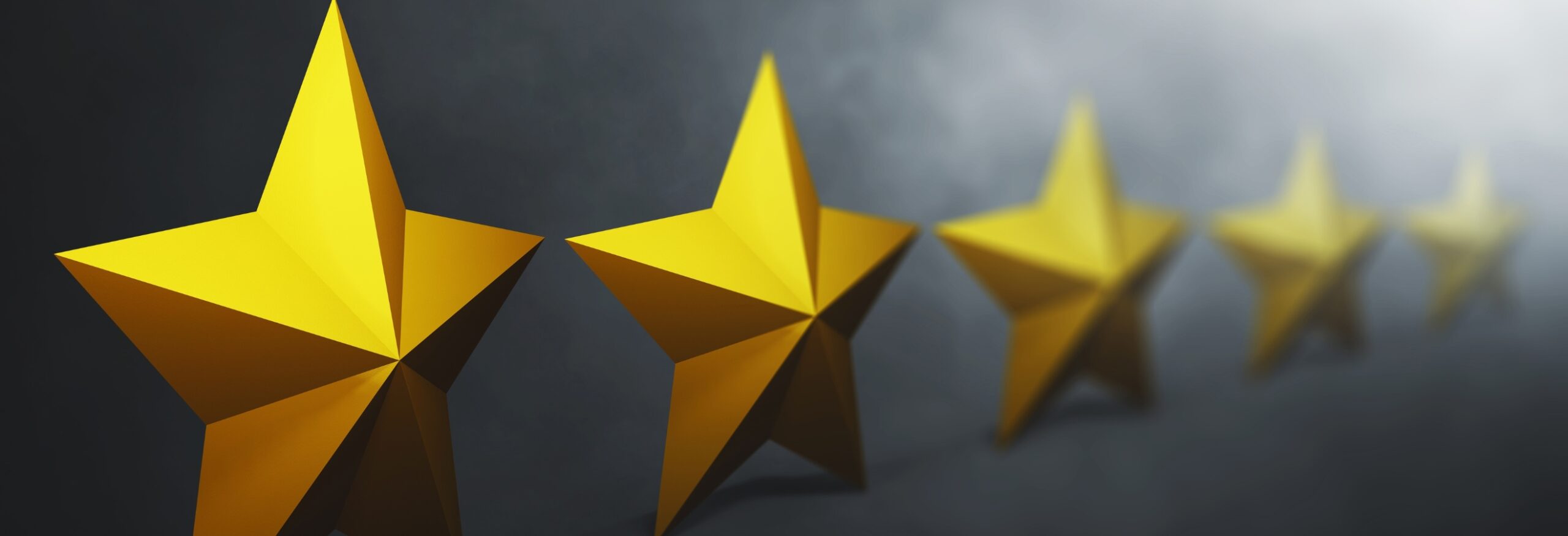 3D illustration of a golden star concept