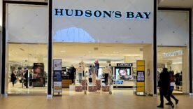 A Hudson's Bay department store entrance at the Hillcrest Mall in Richmond Hill, Ontario