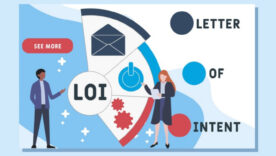 LOI - Letter of Intent acronym. business concept background
